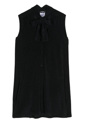 CHANEL Pre-Owned 2007 pussy-bow sleeveless minidress - Black