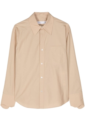 Toga pointed-collar cotton shirt - Neutrals