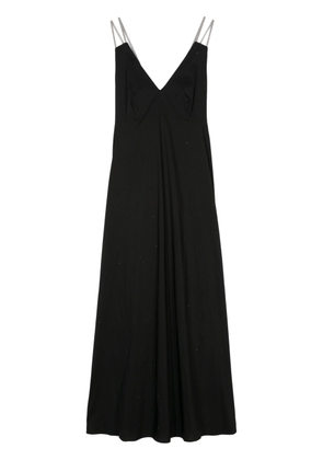 Peserico rhinestone-embellished maxi dress - Black