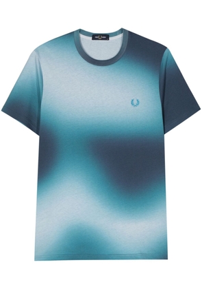 Fred Perry embroidered-logo cotton T-shirt - Blue