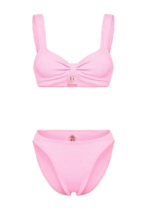 Hunza G Bonnie shirred bikini - Pink