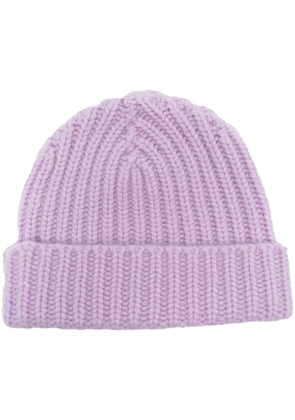 Warm-Me chunky-knit cashmere beanie - Purple