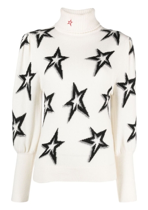 Perfect Moment Star Dust wool ski top - White