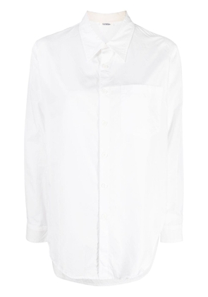 Yohji Yamamoto long-sleeve cotton shirt - White