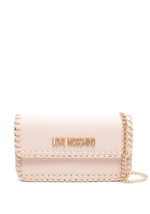 Love Moschino logo-lettering shoulder bag - Pink