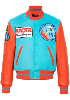 MEMBERS OF THE RAGE patch-details colour-block varsity jacket - Blue