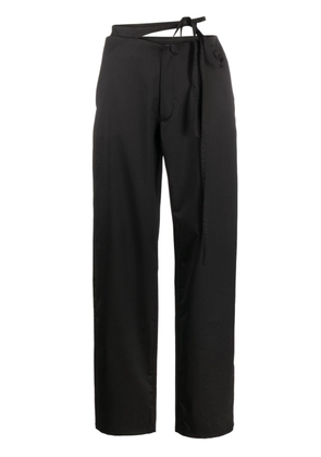 Jade Cropper cut-out straight-leg trousers - Black