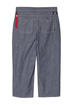 Alpha Industries straight-leg cotton trousers - Blue