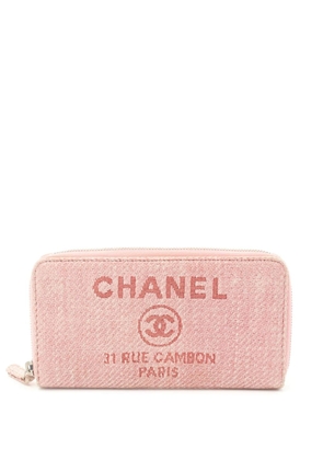 CHANEL Pre-Owned 2013-2014 Deauville Line woven wallet - Pink