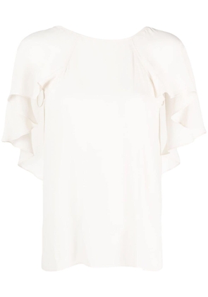 PINKO ruffled short-sleeve blouse - Neutrals