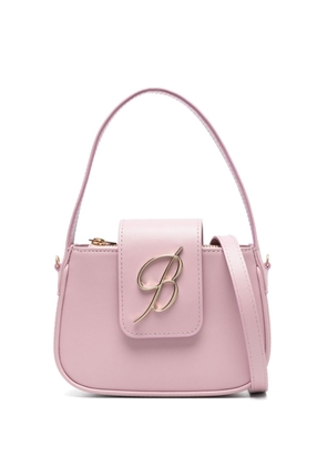 Blumarine Flap leather tote bag - Pink