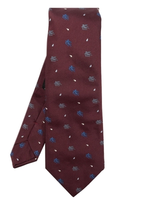 ETRO Pegaso-embroidered silk tie