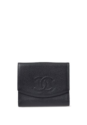 CHANEL Pre-Owned 2006 CC stitch bi-fold wallet - Black