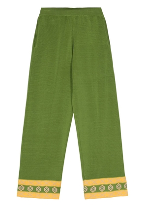 BODE Wellfleet knitted straight-leg trousers - Green