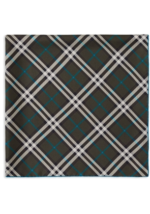 Burberry checked silk scarf - Green