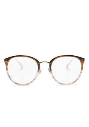 Linda Farrow Calthorpe oval-frame glasses - Brown