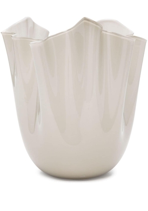 Venini Fazzoletto Murano-glass vase (23cm x 22cm) - Neutrals
