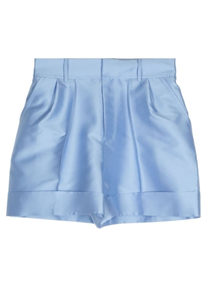 Dice Kayek satin-finish mini shorts - Blue