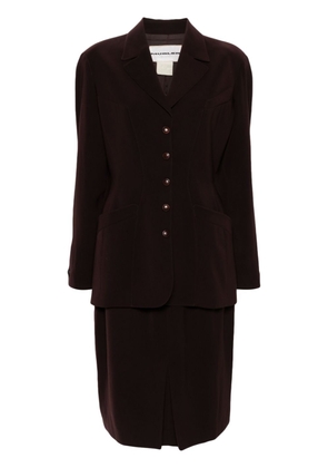 Thierry Mugler Pre-Owned 1990s skirt suit - Brown