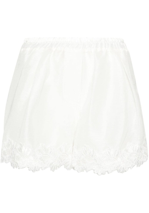 MAURIZIO MYKONOS corded lace-trim shorts - White