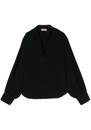 Blanca Vita long-sleeves crepe blouse - Black