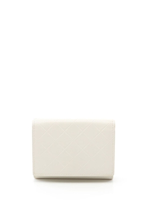 Bottega Veneta Pre-Owned 2000s Intrecciato-embossed leather wallet - White