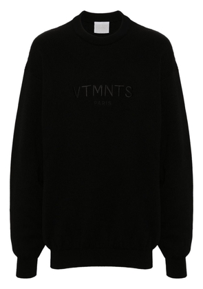 VTMNTS logo-embroidered jumper - Black