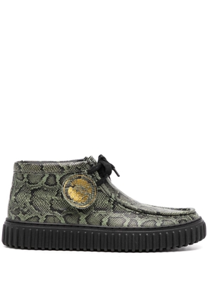 Martine Rose snake-print leather boots - Green