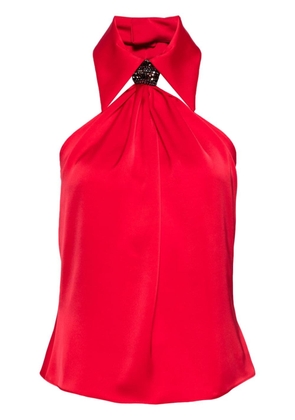 Isabel Sanchis crystal-embellished sleeveless top - Red
