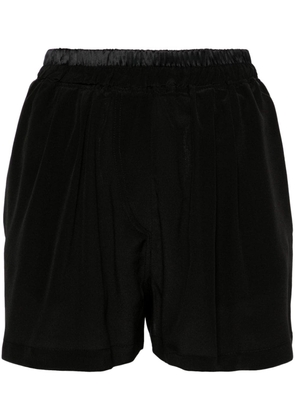 MAURIZIO MYKONOS elasticated-waistband silk shorts - Black