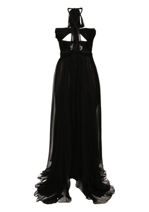 MANURI Nuage sheer maxi dress - Black