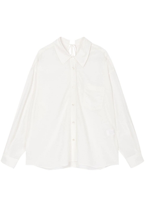 STUDIO TOMBOY rear-open long-sleeve shirt - White