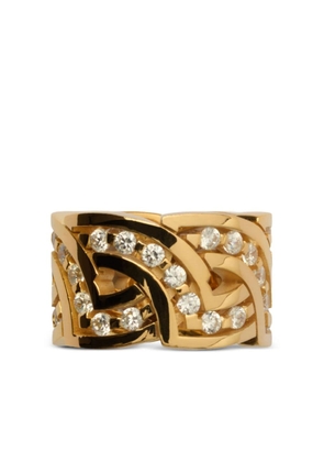 Burberry Shield Infinity cubic zirconia ring - Gold