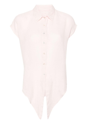 120% Lino button-up linen shirt - Pink