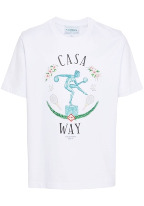 Casablanca Statue En Marbre-print T-shirt - White