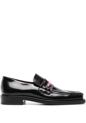Martine Rose beaded square-toe loafers - Black