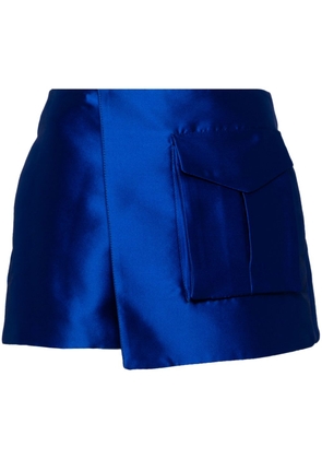 Isabel Sanchis flap-pockets wrap shorts - Blue
