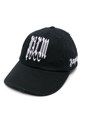 Palm Angels logo-embroidered cotton cap - Black