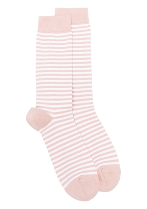 Sunspel striped ankle socks - Pink
