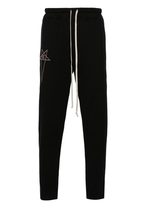 Rick Owens X Champion motif-embroidered cotton track pants - Black