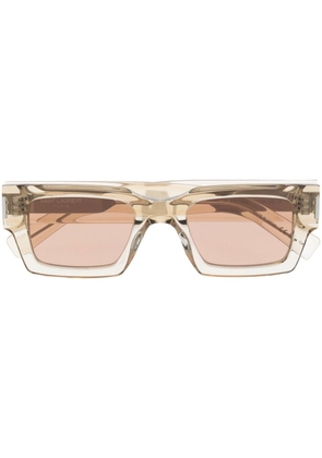 Saint Laurent Eyewear square-frame tinted sunglasses - Neutrals