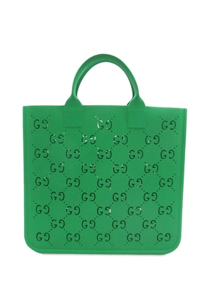 Gucci Pre-Owned 2016-2023 Kids' GG Rubber tote bag - Green