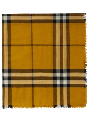 Burberry check wool scarf - Yellow