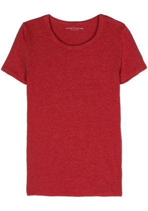 Majestic Filatures crew-neck linen-blend T-shirt - Red