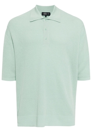 Man On The Boon. knitted short-sleeve polo shirt - Green