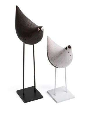 Bitossi Home Set Of 2 Birds On Stand - Brown