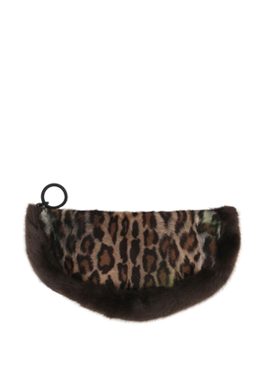 Innerraum faux-fur leopard shoulder bag - Brown