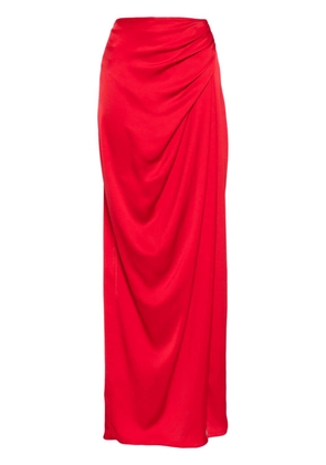 Isabel Sanchis draped maxi skirt - Red