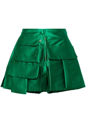 Isabel Sanchis multi-pockets mini shorts - Green