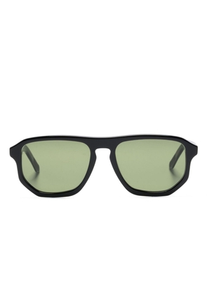 Lesca Maio XL rectangle-frame sunglasses - Black